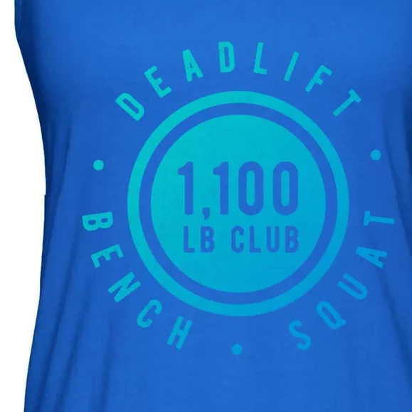 1 100lb Club Powerlifting Gym Elite Strength Workout Novelty Funny Gift Ladies Essential Flowy Tank