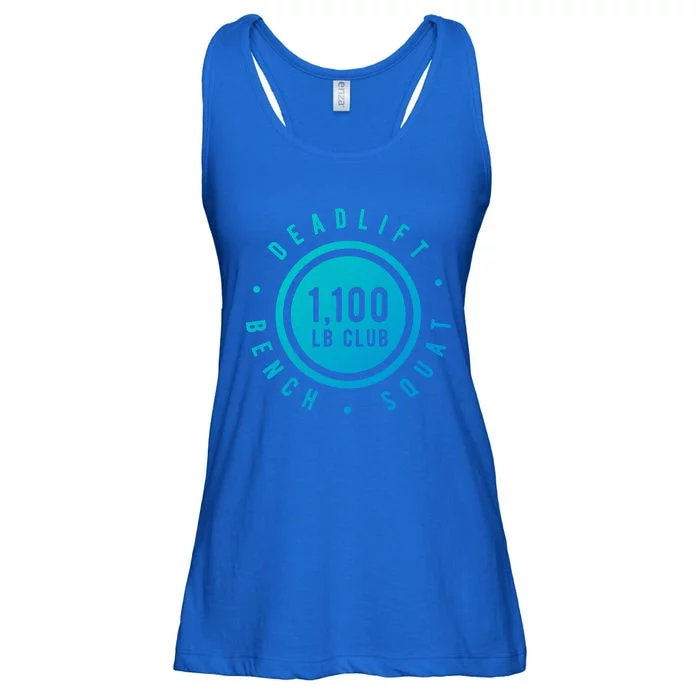 1 100lb Club Powerlifting Gym Elite Strength Workout Novelty Funny Gift Ladies Essential Flowy Tank