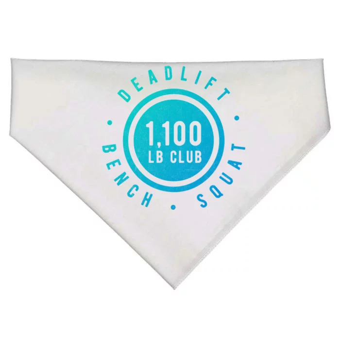 1 100lb Club Powerlifting Gym Elite Strength Workout Novelty Funny Gift USA-Made Doggie Bandana