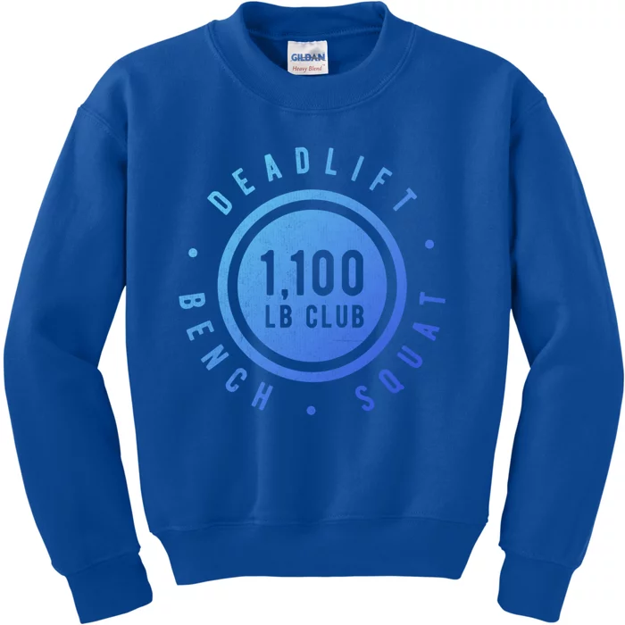 1 100lb Club Powerlifting Gym Elite Strength Workout Novelty Funny Gift Kids Sweatshirt