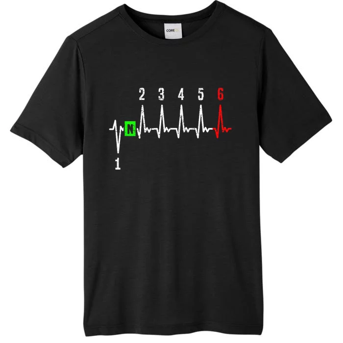 1n23456 1 Down 6 Up Motorcycle Shift Pattern ChromaSoft Performance T-Shirt