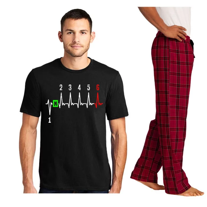 1n23456 1 Down 6 Up Motorcycle Shift Pattern Pajama Set