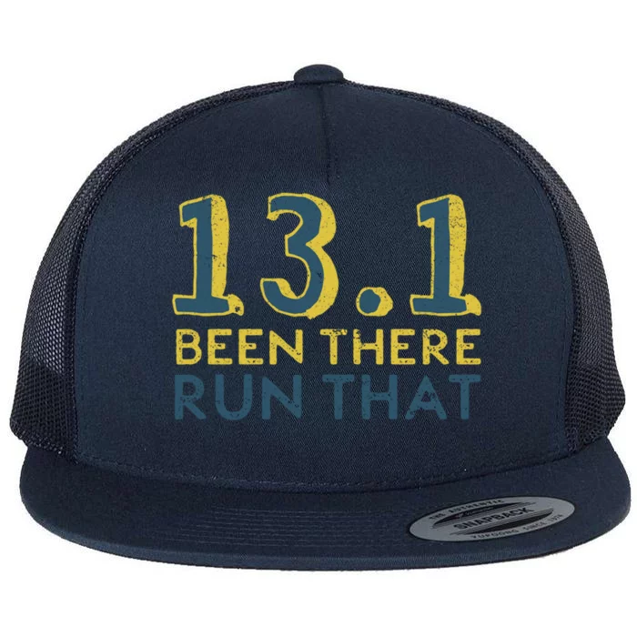 13 1 Great Gift Been There Run That Great Gift Funny Half Marathon Meaningful Gi Flat Bill Trucker Hat