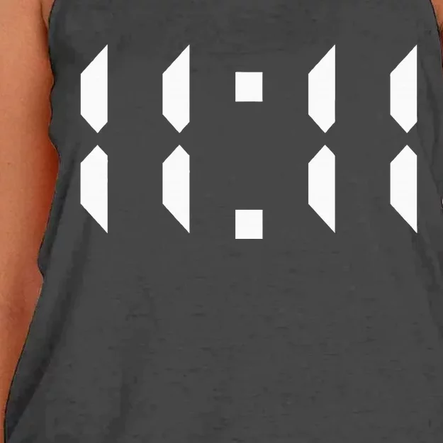 11 11 Synchronicity Spiritual Numerology 1111 Motivational Women's Knotted Racerback Tank