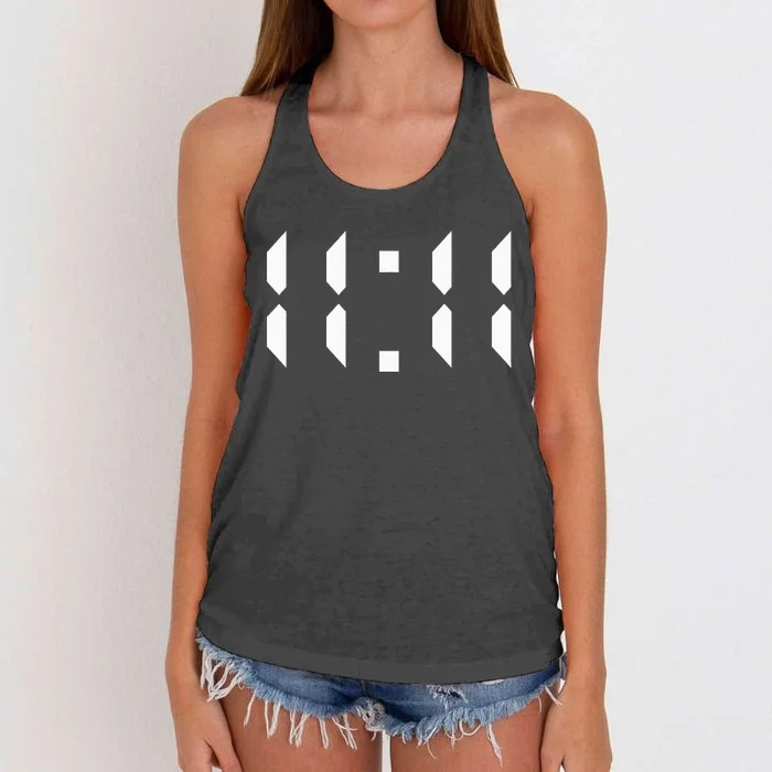 11 11 Synchronicity Spiritual Numerology 1111 Motivational Women's Knotted Racerback Tank