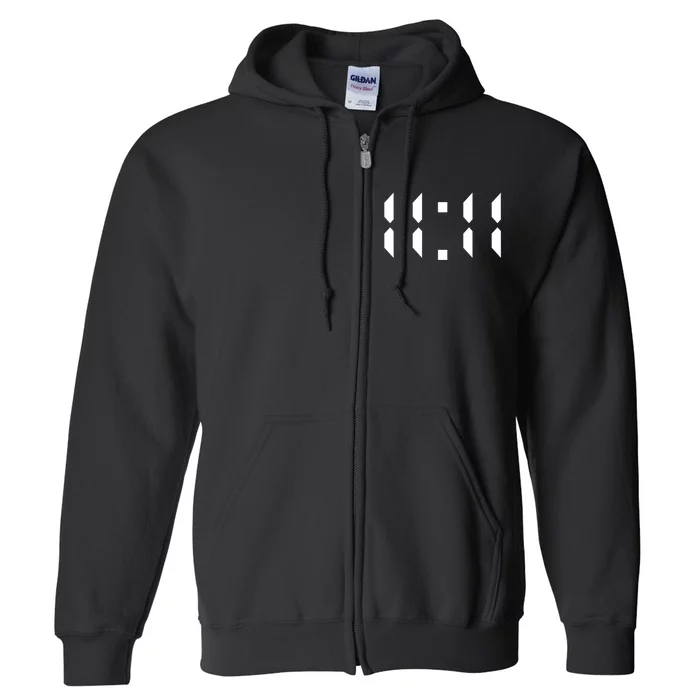 11 11 Synchronicity Spiritual Numerology 1111 Motivational Full Zip Hoodie