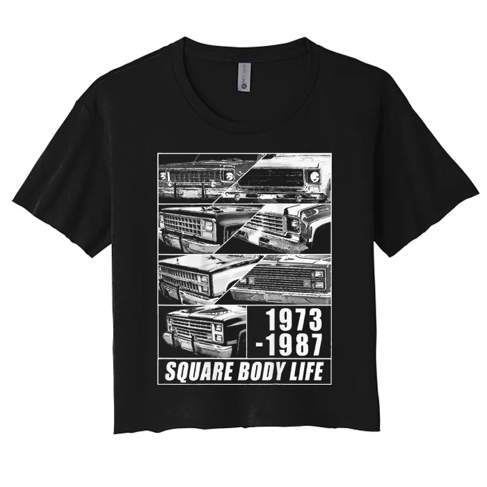 1973 1987 Square Body Truck Squarebody Women's Crop Top Tee