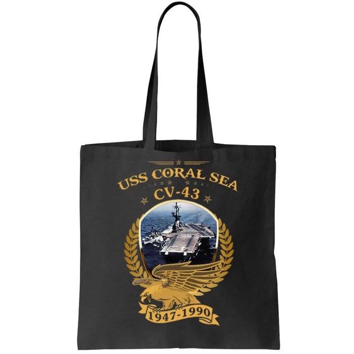 1947 1990 Uss Coral Sea Cv43 Tote Bag