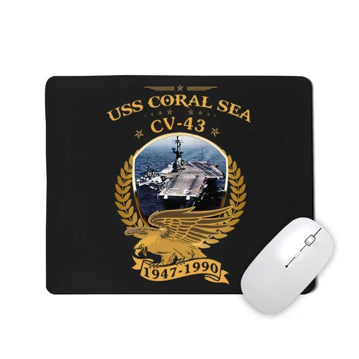 1947 1990 Uss Coral Sea Cv43 Mousepad