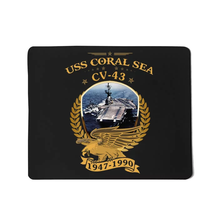 1947 1990 Uss Coral Sea Cv43 Mousepad