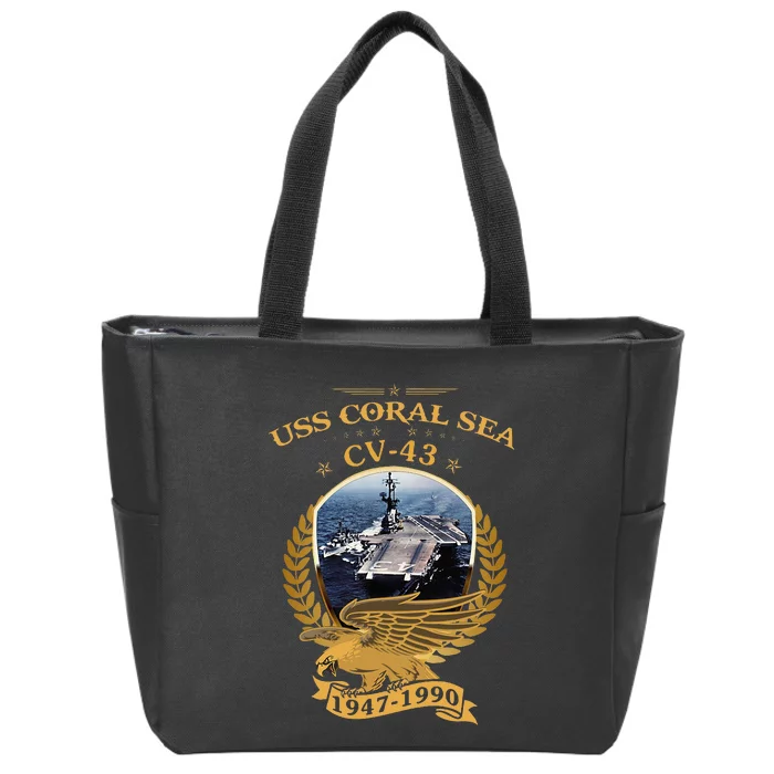 1947 1990 Uss Coral Sea Cv43 Zip Tote Bag