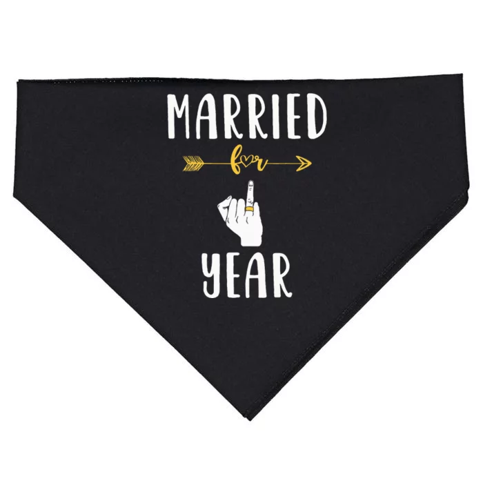 1st 1 Year Wedding Anniversary Gift Married Husband Wife USA-Made Doggie Bandana