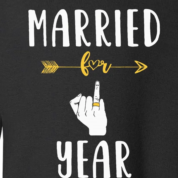 1st 1 Year Wedding Anniversary Gift Married Husband Wife Toddler Sweatshirt