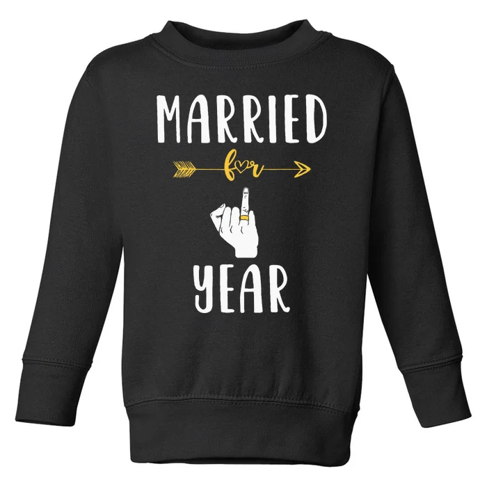 1st 1 Year Wedding Anniversary Gift Married Husband Wife Toddler Sweatshirt