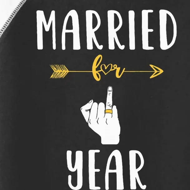 1st 1 Year Wedding Anniversary Gift Married Husband Wife Toddler Fine Jersey T-Shirt