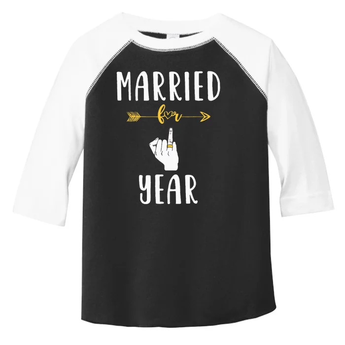 1st 1 Year Wedding Anniversary Gift Married Husband Wife Toddler Fine Jersey T-Shirt