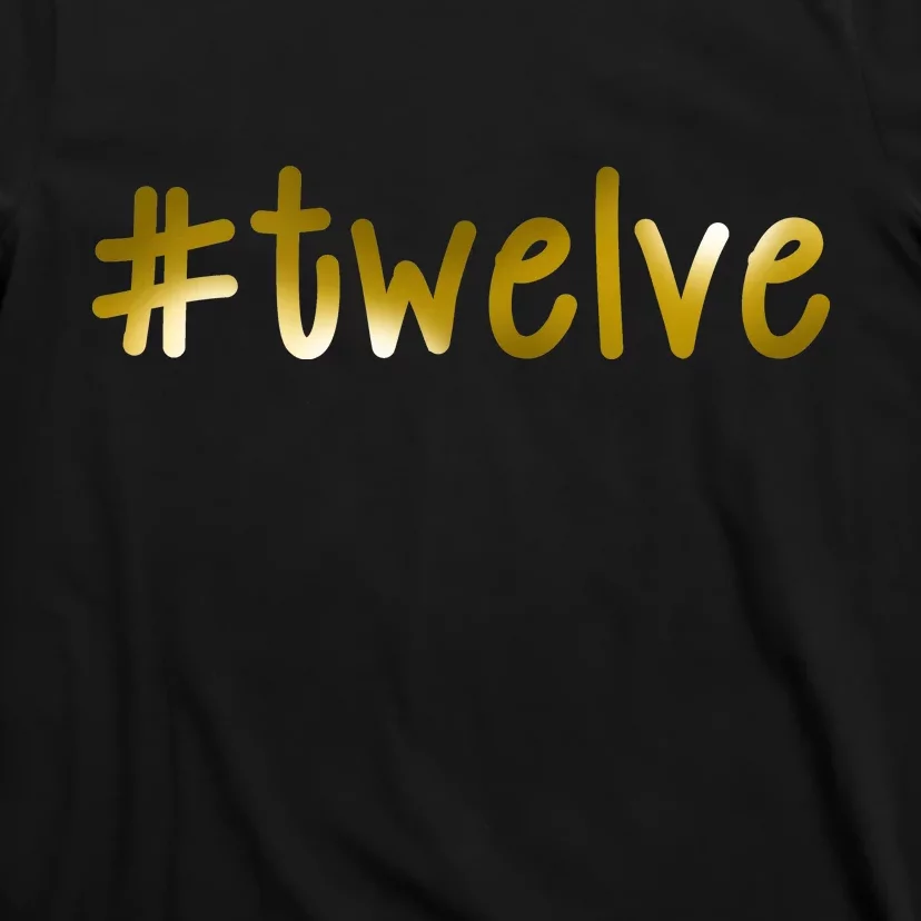 #12 Years Old Gold Limited Edition Birthday T-Shirt