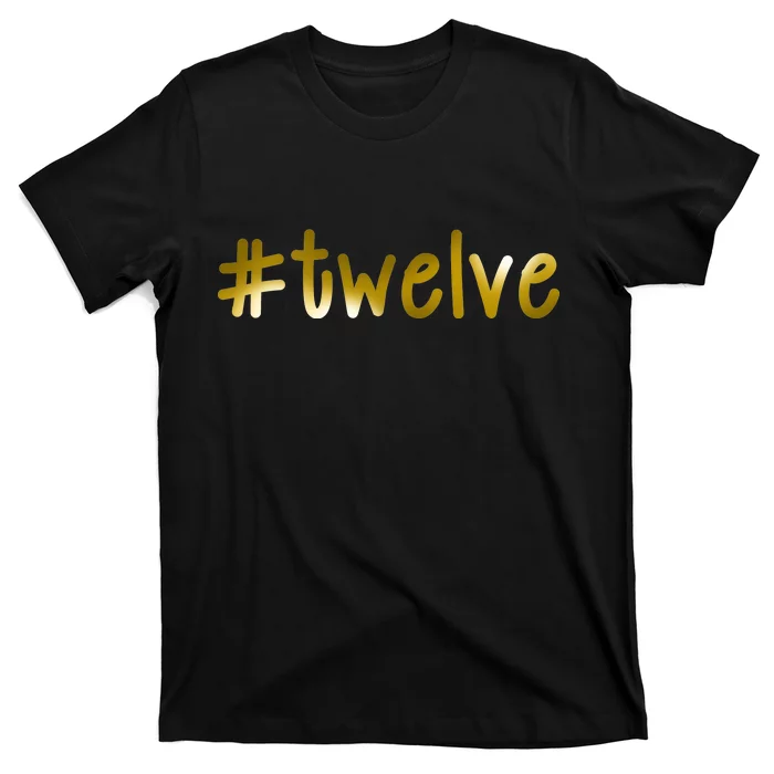 #12 Years Old Gold Limited Edition Birthday T-Shirt