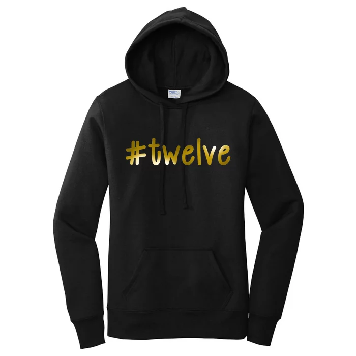 #12 Years Old Gold Limited Edition Birthday Women's Pullover Hoodie