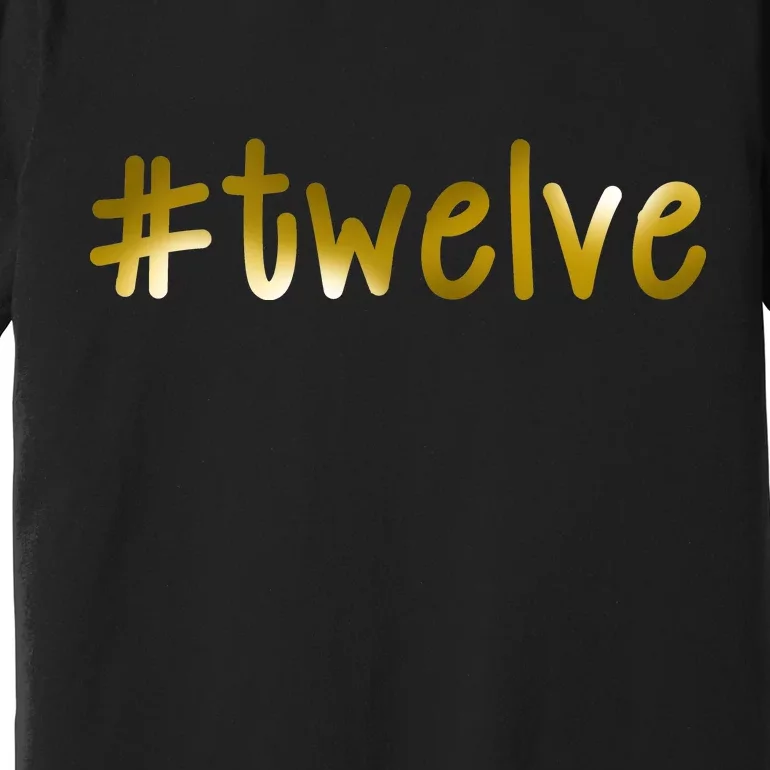 #12 Years Old Gold Limited Edition Birthday Premium T-Shirt