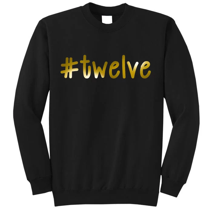 #12 Years Old Gold Limited Edition Birthday Tall Sweatshirt