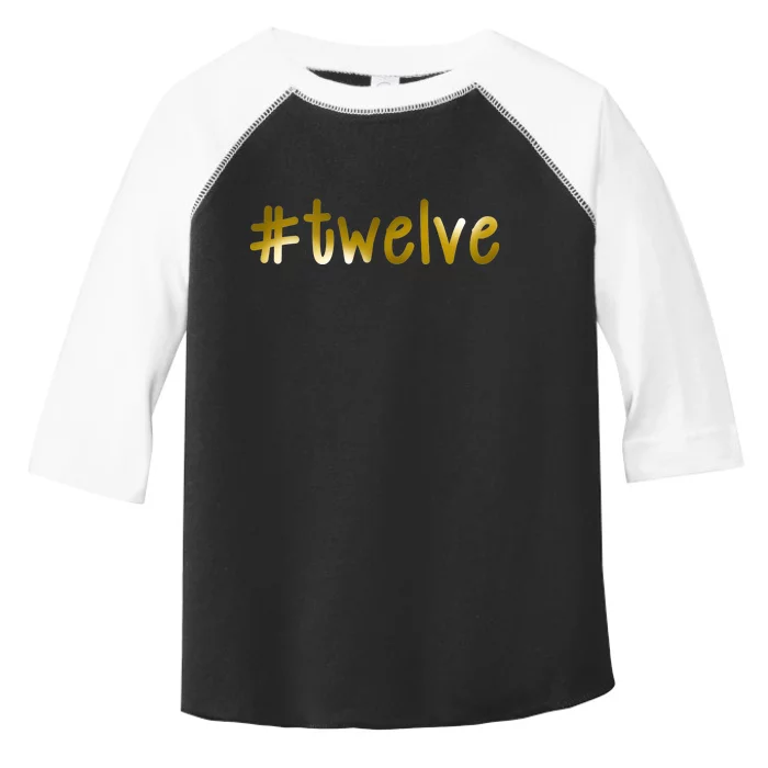 #12 Years Old Gold Limited Edition Birthday Toddler Fine Jersey T-Shirt