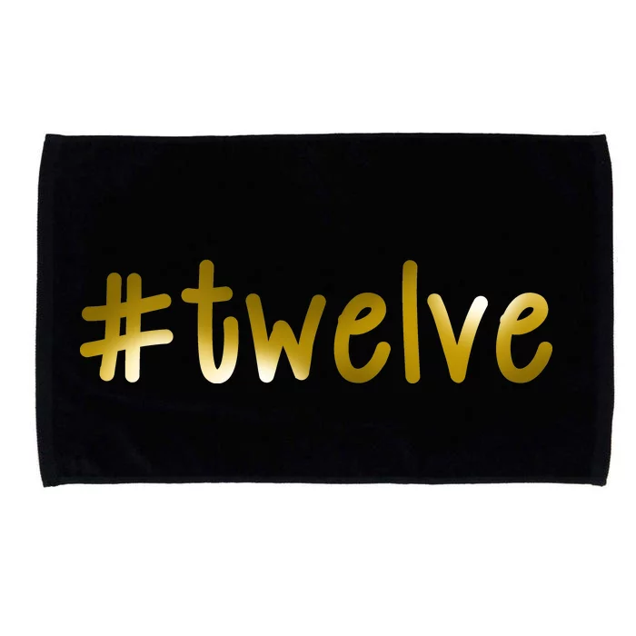 #12 Years Old Gold Limited Edition Birthday Microfiber Hand Towel