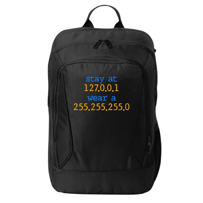 127.0.0.1 255.255.255.0 Code Stay At Home Wear A Face Mask City Backpack