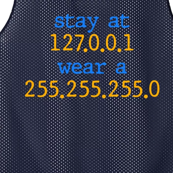 127.0.0.1 255.255.255.0 Code Stay At Home Wear A Face Mask Mesh Reversible Basketball Jersey Tank