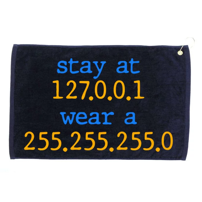 127.0.0.1 255.255.255.0 Code Stay At Home Wear A Face Mask Grommeted Golf Towel