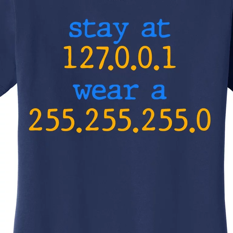 127.0.0.1 255.255.255.0 Code Stay At Home Wear A Face Mask Women's T-Shirt