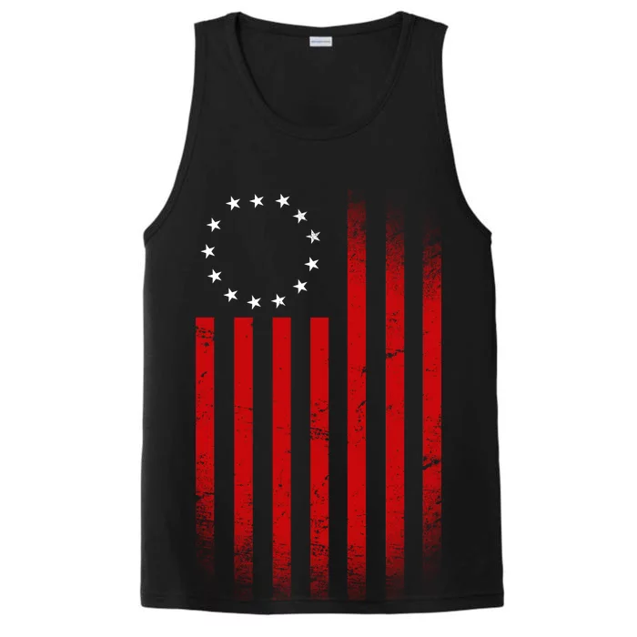 13 Colonies Betty Ross Vintage Flag Performance Tank