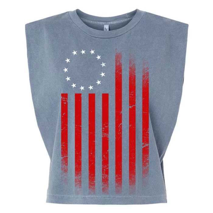 13 Colonies Betty Ross Vintage Flag Garment-Dyed Women's Muscle Tee