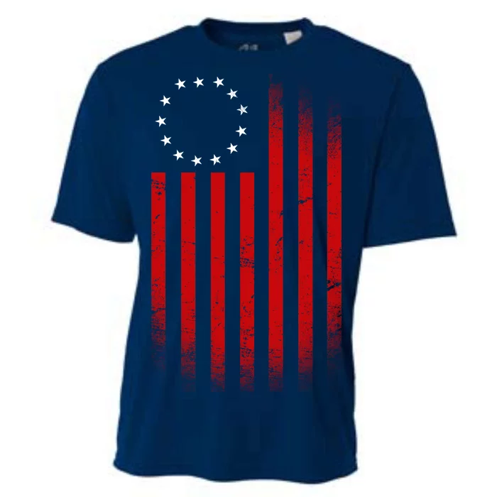 13 Colonies Betty Ross Vintage Flag Cooling Performance Crew T-Shirt