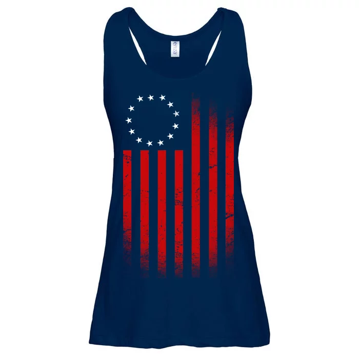 13 Colonies Betty Ross Vintage Flag Ladies Essential Flowy Tank