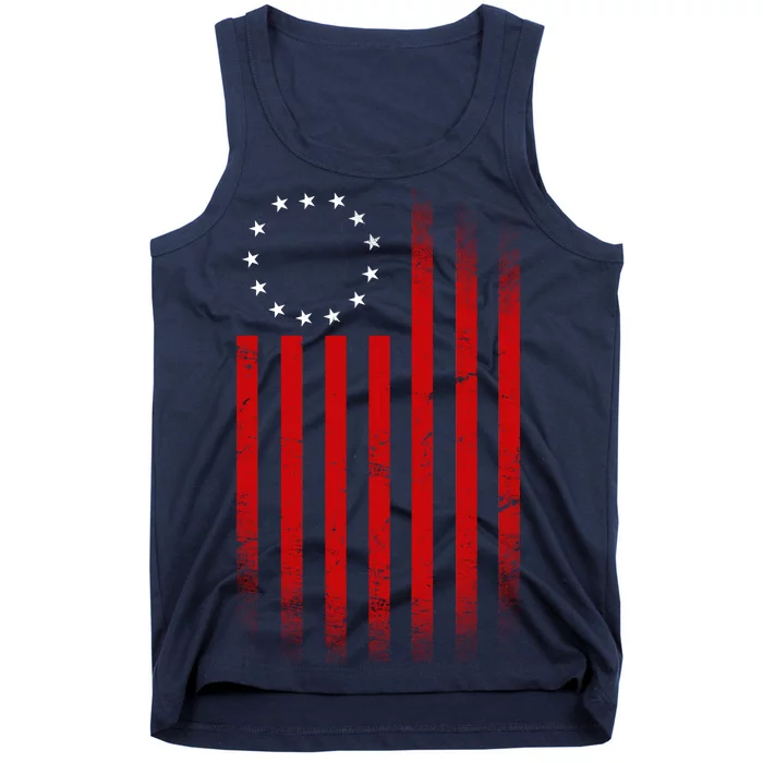 13 Colonies Betty Ross Vintage Flag Tank Top