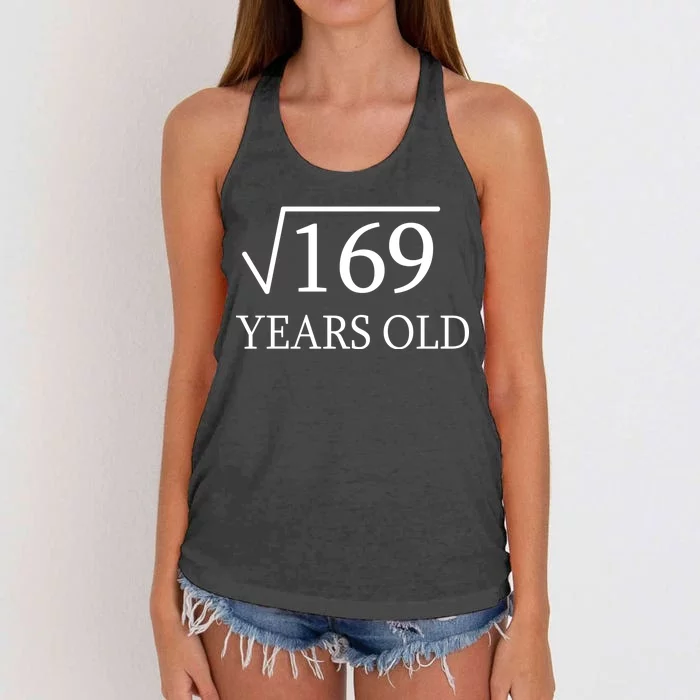 13 Years Old Square Root of 169 Women's Knotted Racerback Tank