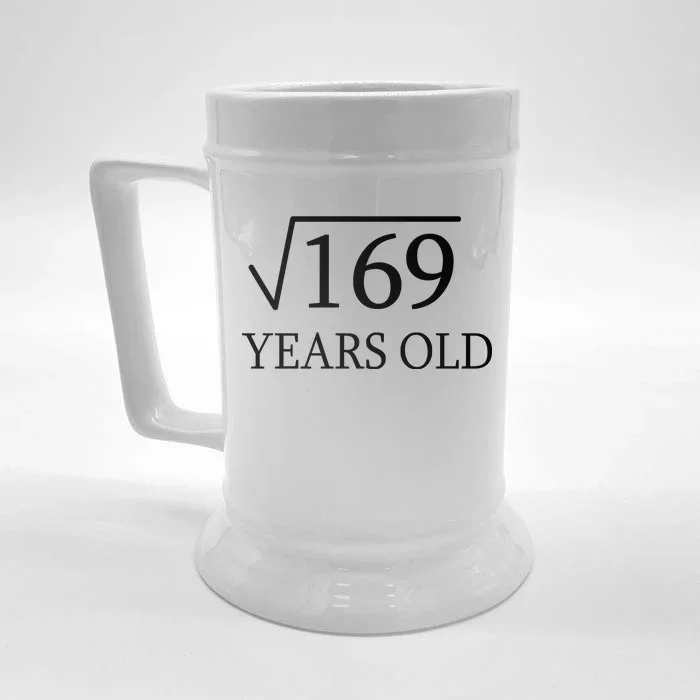 13 Years Old Square Root of 169 Front & Back Beer Stein