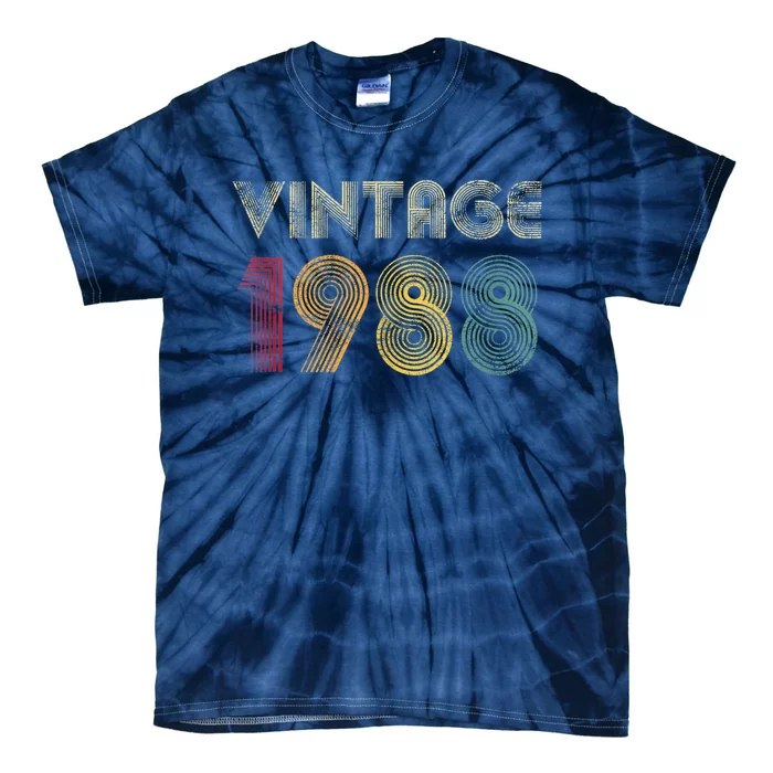 1988 35th Birthday Present Gift Retro  Wo 35 Years Old Vintage Tank Top Tie-Dye T-Shirt