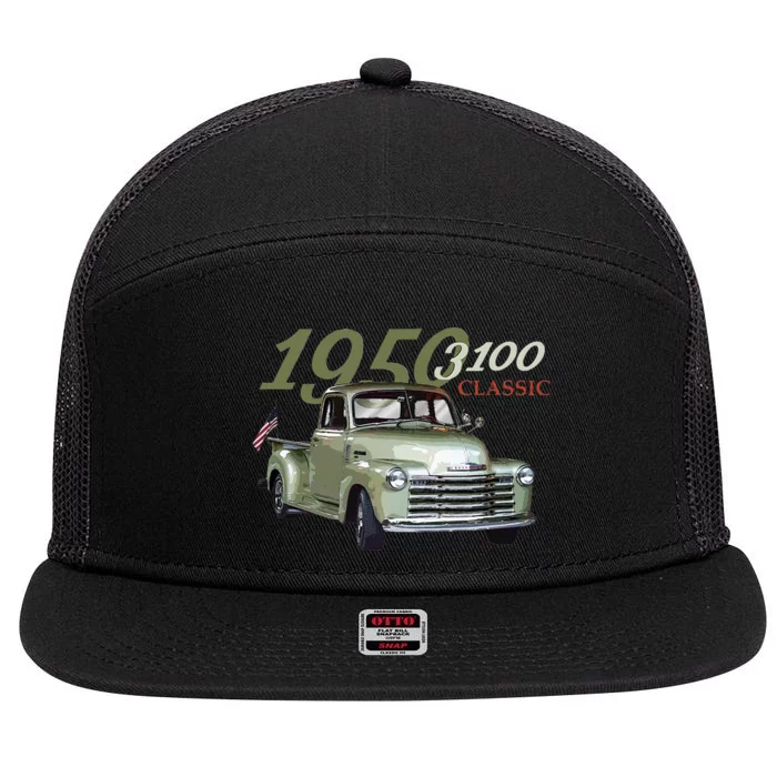 1950 3100 Pickup Truck Car Guys 7 Panel Mesh Trucker Snapback Hat