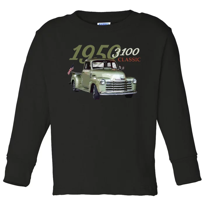 1950 3100 Pickup Truck Car Guys Toddler Long Sleeve Shirt