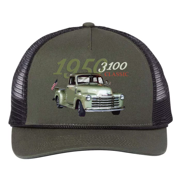 1950 3100 Pickup Truck Car Guys Retro Rope Trucker Hat Cap