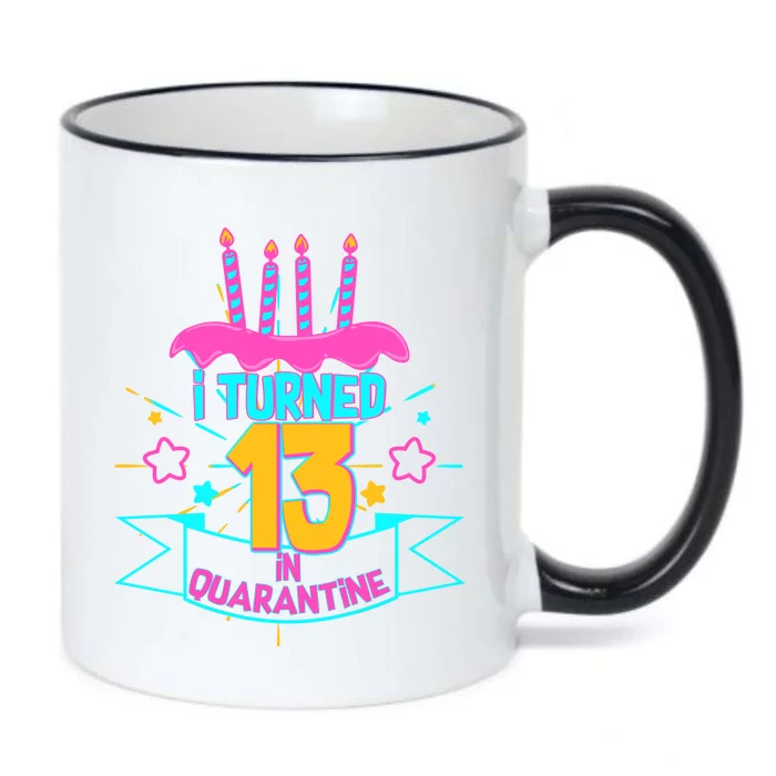 13th Birthday I Turned 13 In Quarantine Pink Frosting Black Color Changing Mug