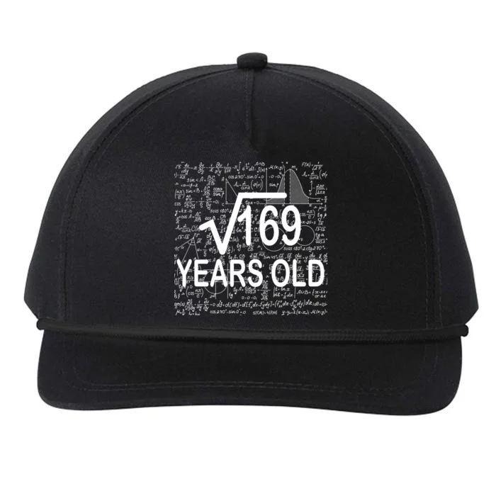 13th Birthday Square Root 169 Math Snapback Five-Panel Rope Hat