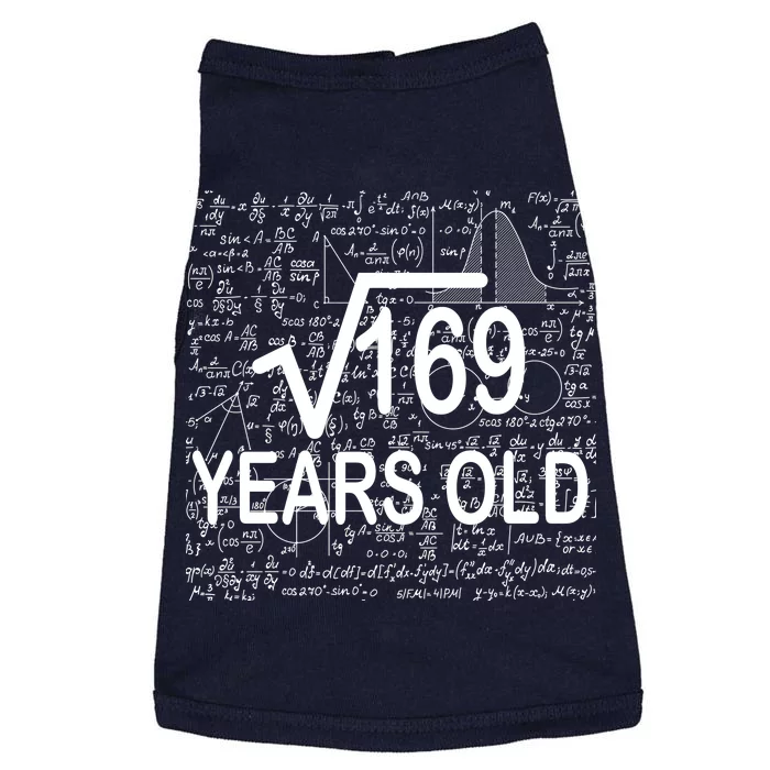 13th Birthday Square Root 169 Math Doggie Tank