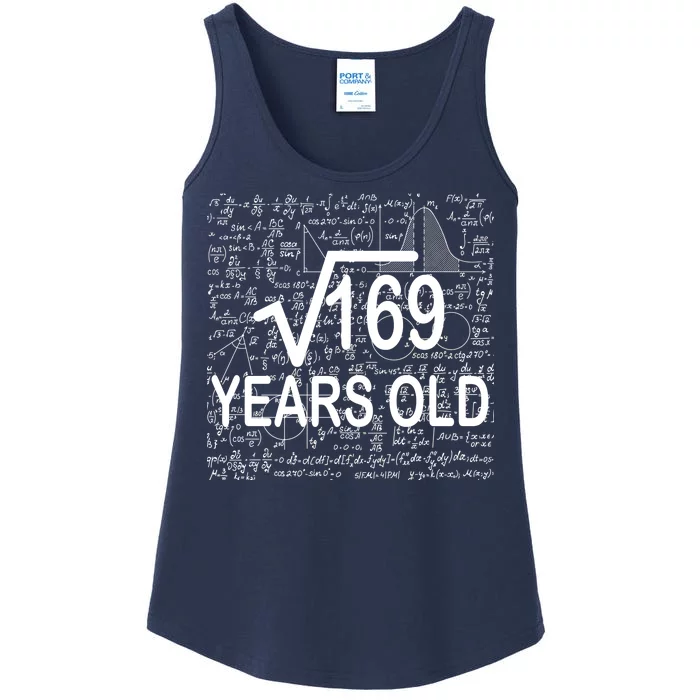 13th Birthday Square Root 169 Math Ladies Essential Tank