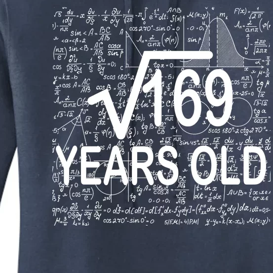 13th Birthday Square Root 169 Math Women's Pullover Hoodie