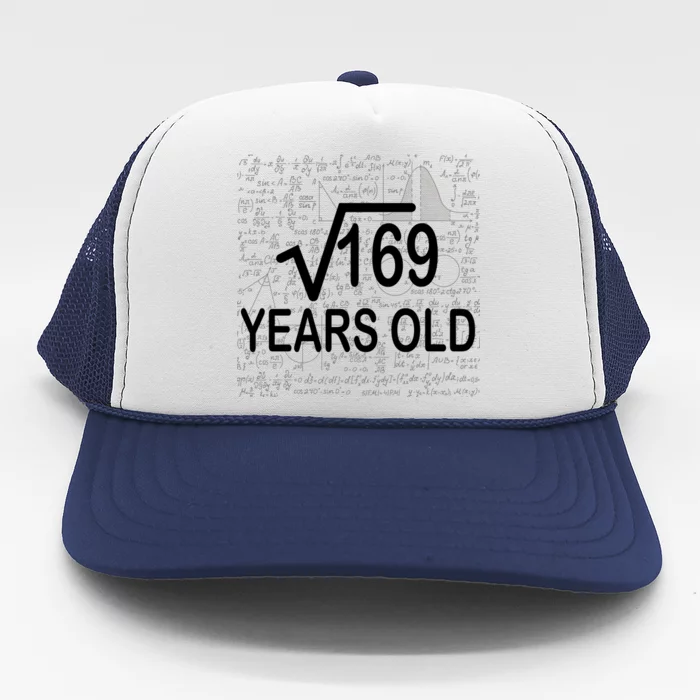 13th Birthday Square Root 169 Math Trucker Hat