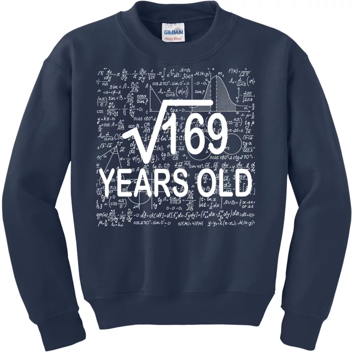 13th Birthday Square Root 169 Math Kids Sweatshirt