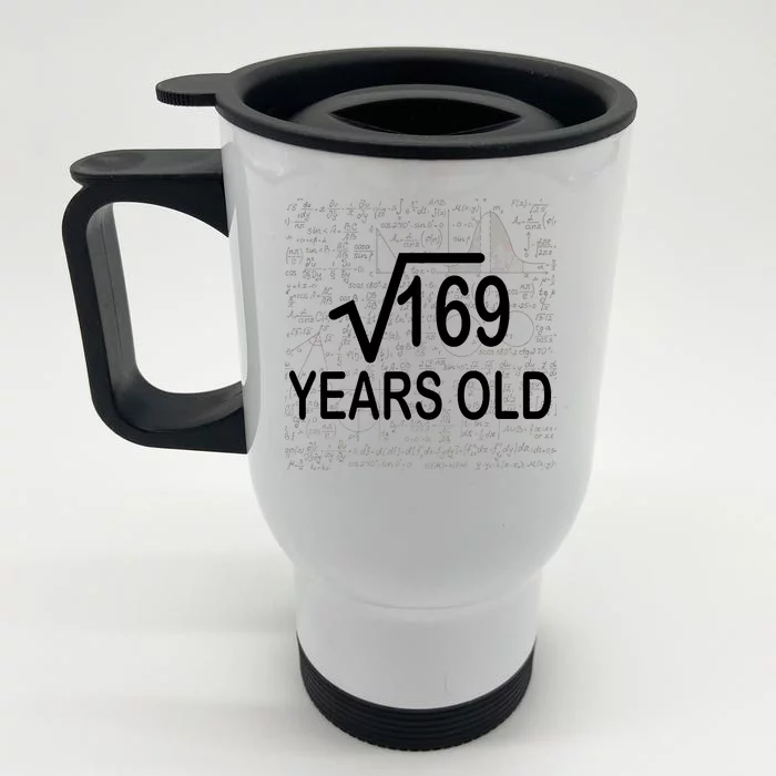 13th Birthday Square Root 169 Math Front & Back Stainless Steel Travel Mug